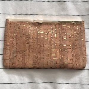 NWT J.Crew Factory Cork Clutch